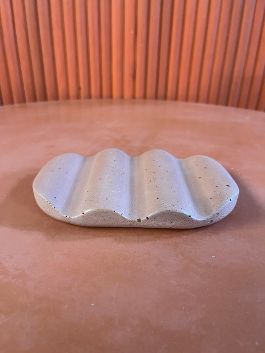 Outlet Wavy Concrete Soap Dish - Pink