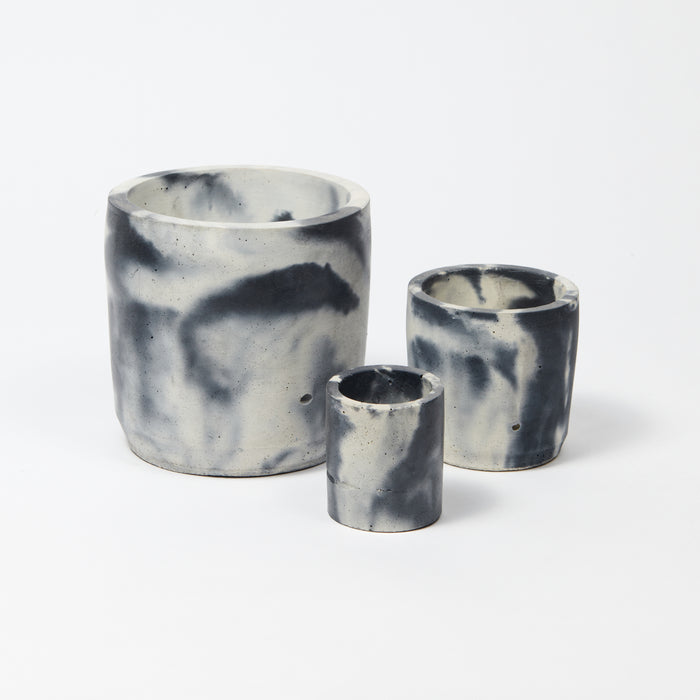 Concrete Pot Set - Small, Medium and Large