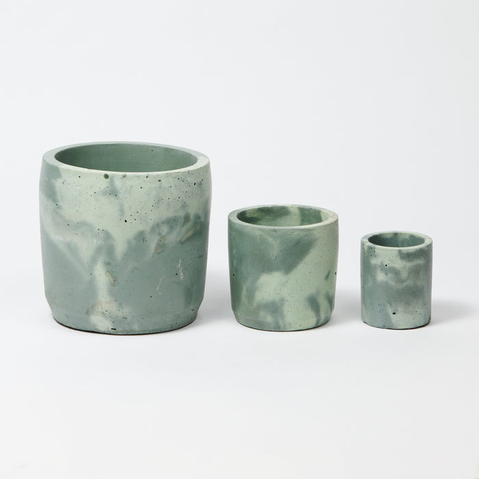 Concrete Pot Set - Small, Medium and Large