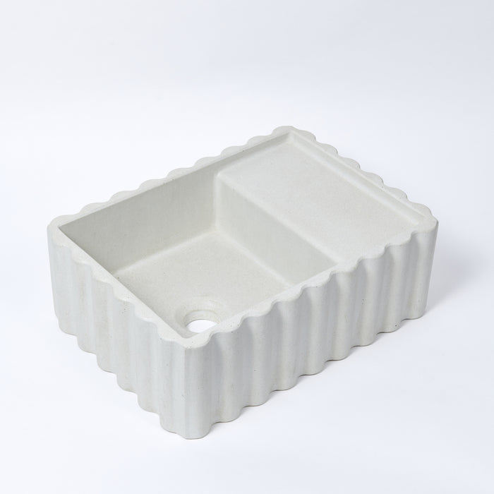 NEW Concrete Sink - The Fluted Rectangle