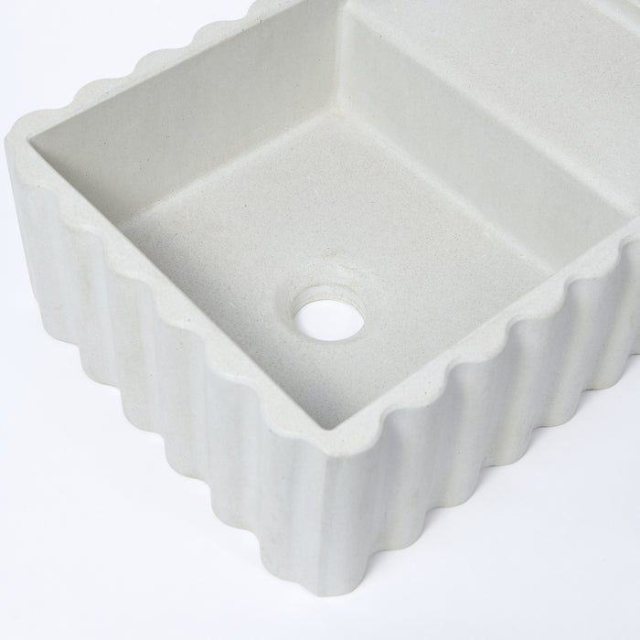 NEW Concrete Sink - The Fluted Rectangle