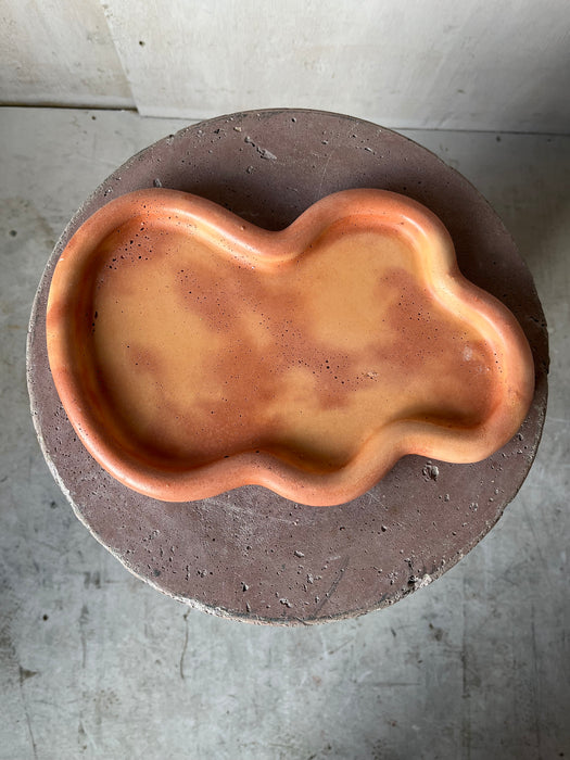 Outlet Wobble Concrete Tray - Custom Orange Mix