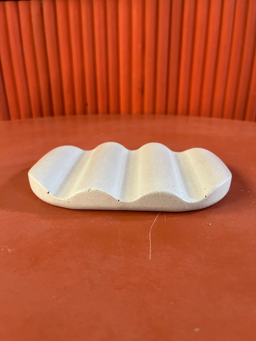 Outlet Wavy Concrete Soap Dish - Powder