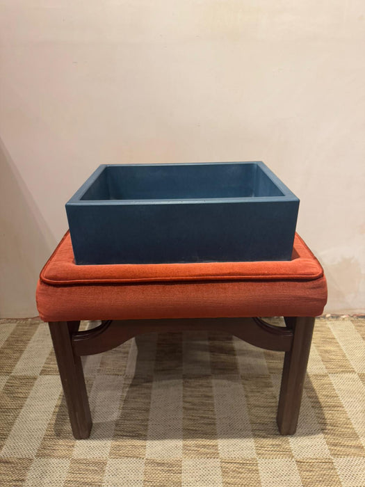 Sample Sale -  Concrete Sink - The Mini Rectangle - Blue Steele